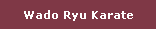 Wado Ryu Karate